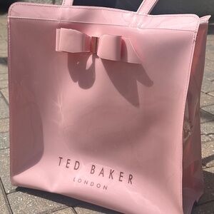 Pink Patent Vinyl Ted Baker Tote Bag